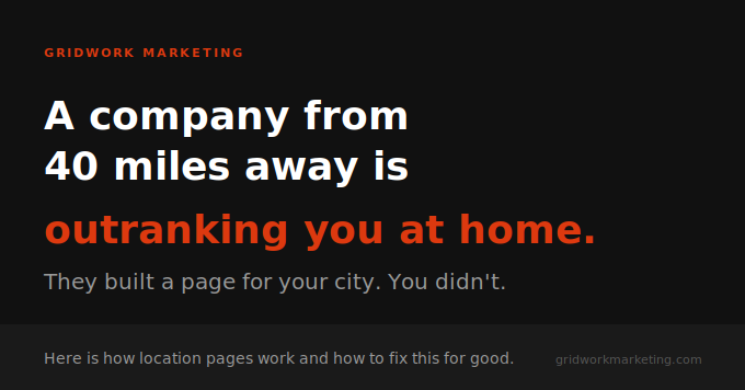 How location pages work for home service websites.